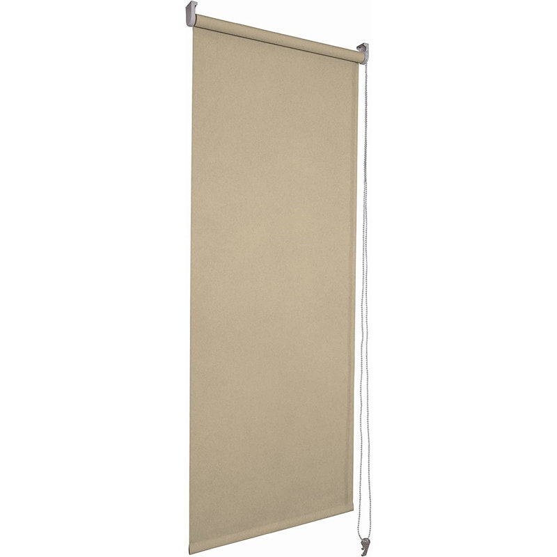 Thermal Blackout Roller Blind - Trimmable Cut to Size - Heavy Duty Metal Tube, 210 cm L x 180 cm W, Cappuccino