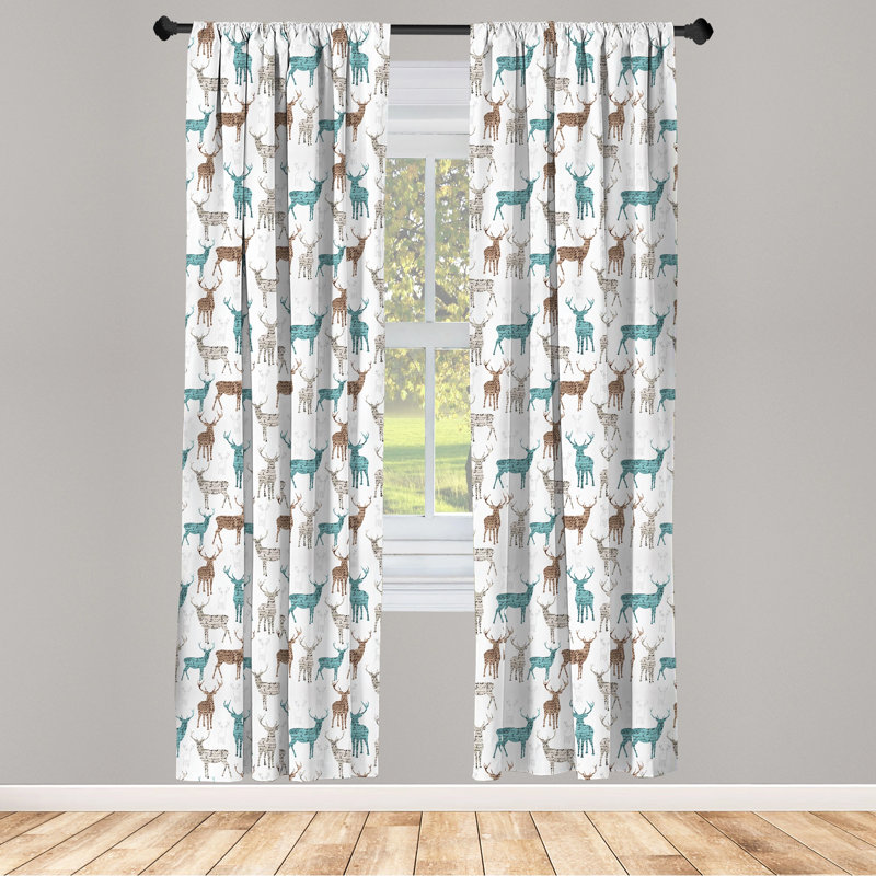 Semi-Sheer Rod Pocket Curtain Panels, 28" x 63"