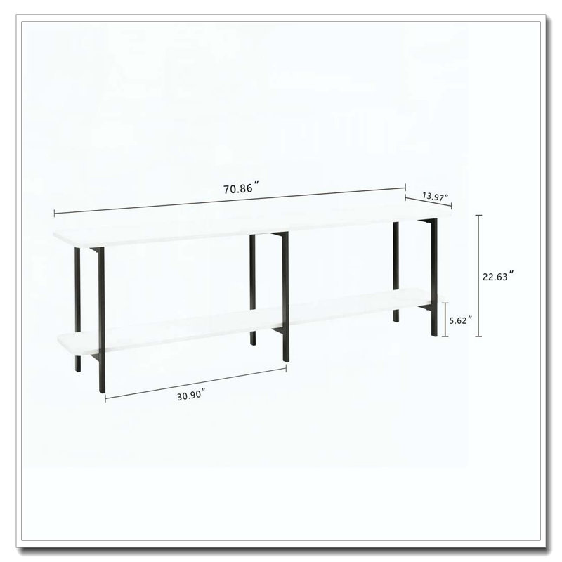 Console 71 po, Blanc