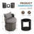 Cambelle 3-Piece Outdoor Rattan Conversation Set with Cushions – 2 Open Storage Chairs + Round Coffee Table-115751181