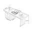 Bureau rectangulaire blanc et noyer clair-38879563-38879604