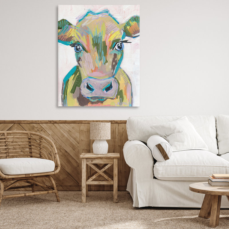 «Vivid Cow Visage» par Valerie Weiners, H 48 po x l 36 po