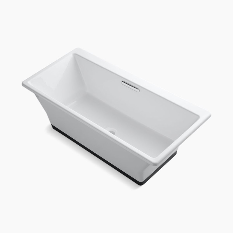 Rêve® Freestanding Bath with Float Installation and Brilliant Ash Base without Jet Trim