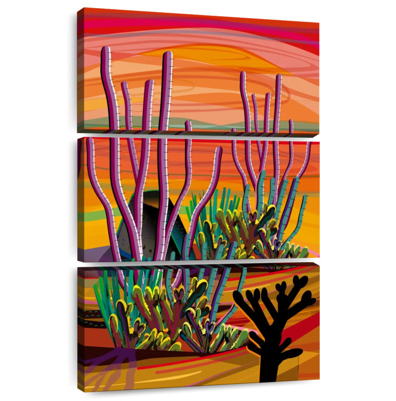Harnek Wild Desert Cactus, 38" H x 24" W