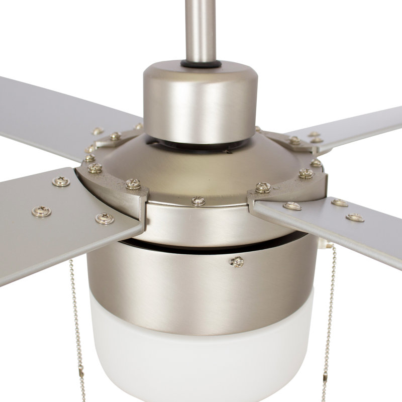 Gonneke 52'' Ceiling Fan with Light Kit, Silver