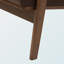 Canapé 3 places Dorcaster en similicuir brun foncé et bois de noyer, H 29,39 po x l 71,77 po x P 32,9 po