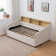 Guinette Upholstered Twin Daybed with Trundle and Headboard Shelf