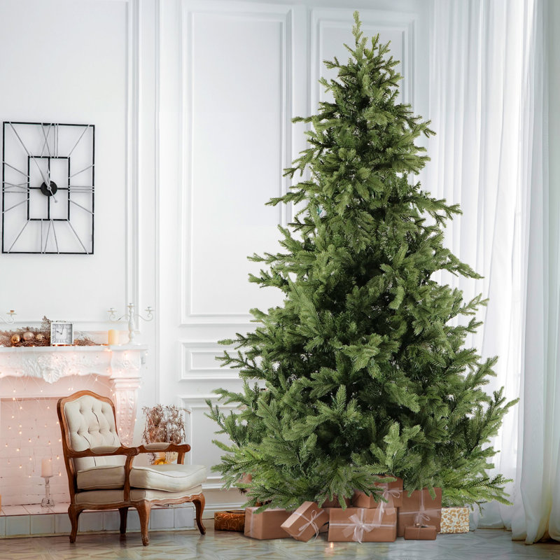 Arbre de Noël artificiel pin avec pied 12 pi Fraser Hill Farm, Non pré-éclairé, 12 pi