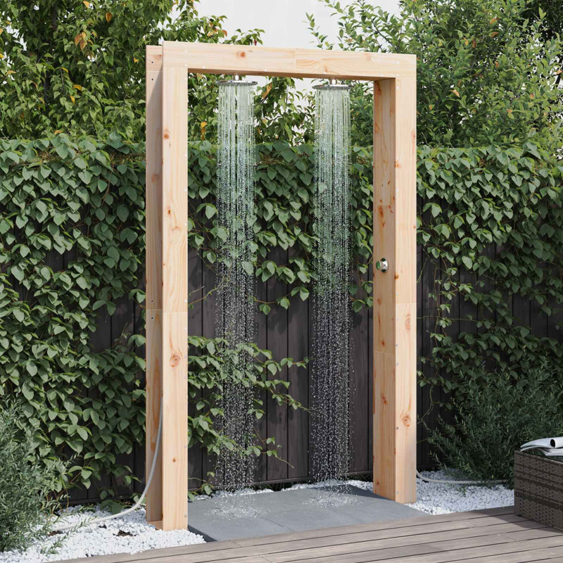 Outdoor Shower and Footwash Spout, Light Oak