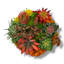 Vase en bois cerise rouge
