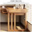 Bureau d'écriture simple en bois massif en forme de L Burlywood-2057206543