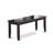 6 Piece Dinner Table Set contain A Kitchen Table and a Dining Bench 4 Dark Gray Polyester Fabric Person Chairs with Stylish Back- Black Finish-829853542-864873371-864873368