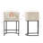 27"Upholstered Counter Stools With Curved Barrel Back, Metal Frame And Footrest-122510227