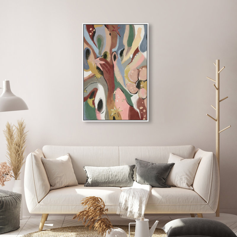 Modern Folk I Print by Oliver Gal, 16"H x 11"W, White Floater Frame