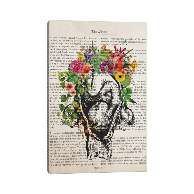 «The Fetus» par Aged Pixel, impression sur toile tendue, H 40 po x l 26 po x P 1,5 po