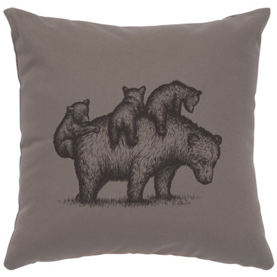 Coussin Wooded River Image - maman ours - coton chromé
