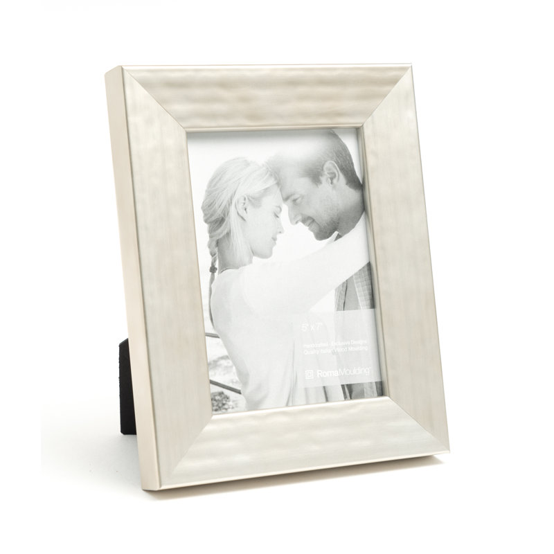 Cadre photo simple en bois, Argent, 4" x 6"