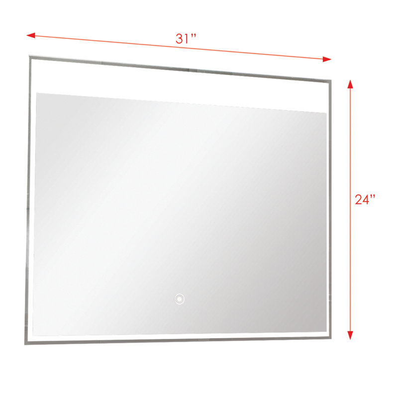 Ritchie Flat Wall Mirror, 23.62" H x 31.5" W