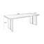 Bureau rectangulaire en bois massif noir-618332002