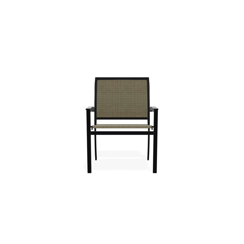 Chaise de café empilable en aluminium Bazza, Pierre Elevation, Noir