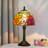 14''H Tiffany Style Table Lamp Resin Base And Stained Glass Table Lamp-1159069974
