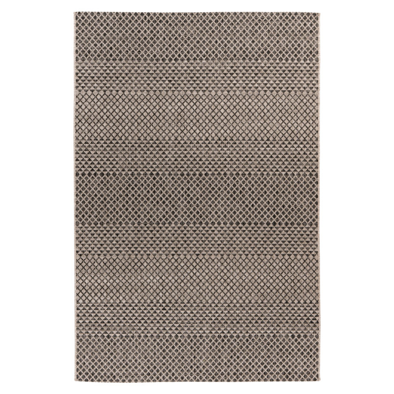 Oretta Machine Woven Grey/Brown Indoor/Outdoor Rug, Rectangular 80 x 150cm