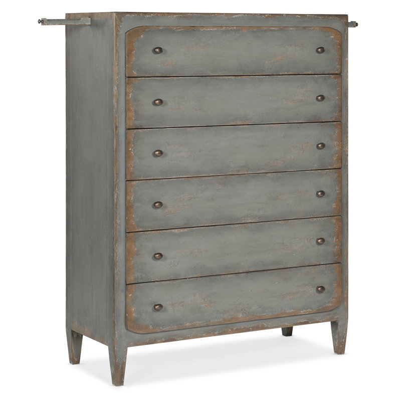 CiaoBella Six-Drawer Chest, Speckled Gray