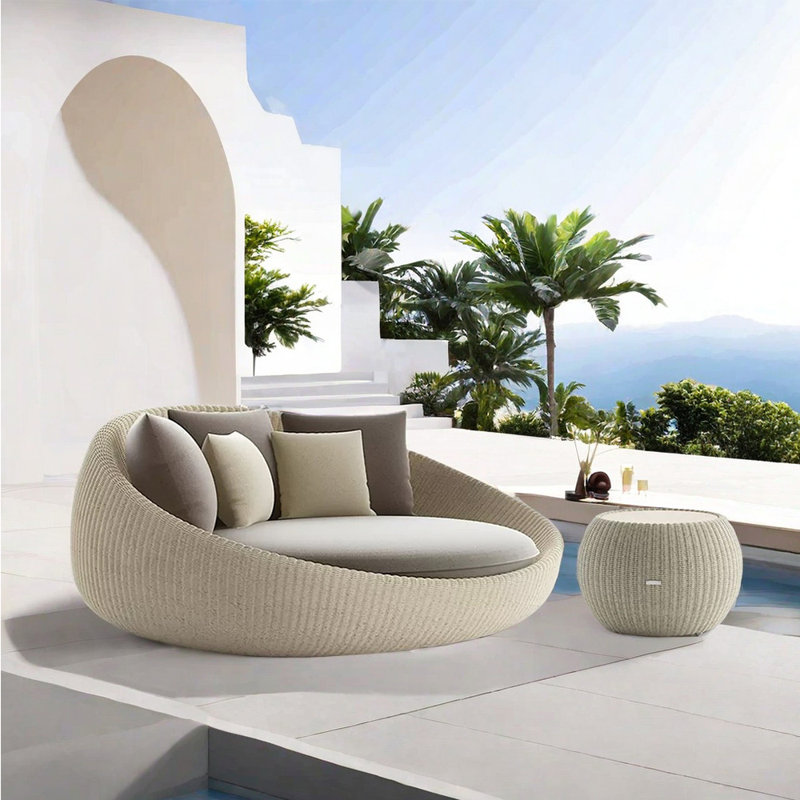 Ensemble de conversation d'extérieur pour 2 personnes avec coussins Breydi, H 17,72 po x l 24,41 po x P 24,41 po