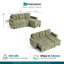 Canapé-lit modulaire capitonné en L 83 po avec canapé-lit, chaise de rangement et table d'appoint Benett-132785386-134038946