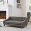 Chien gris foncé avec accoudoirs irréguliers pour lit de grande taille Rembourrage confortable - moyen et grand-1404784126
