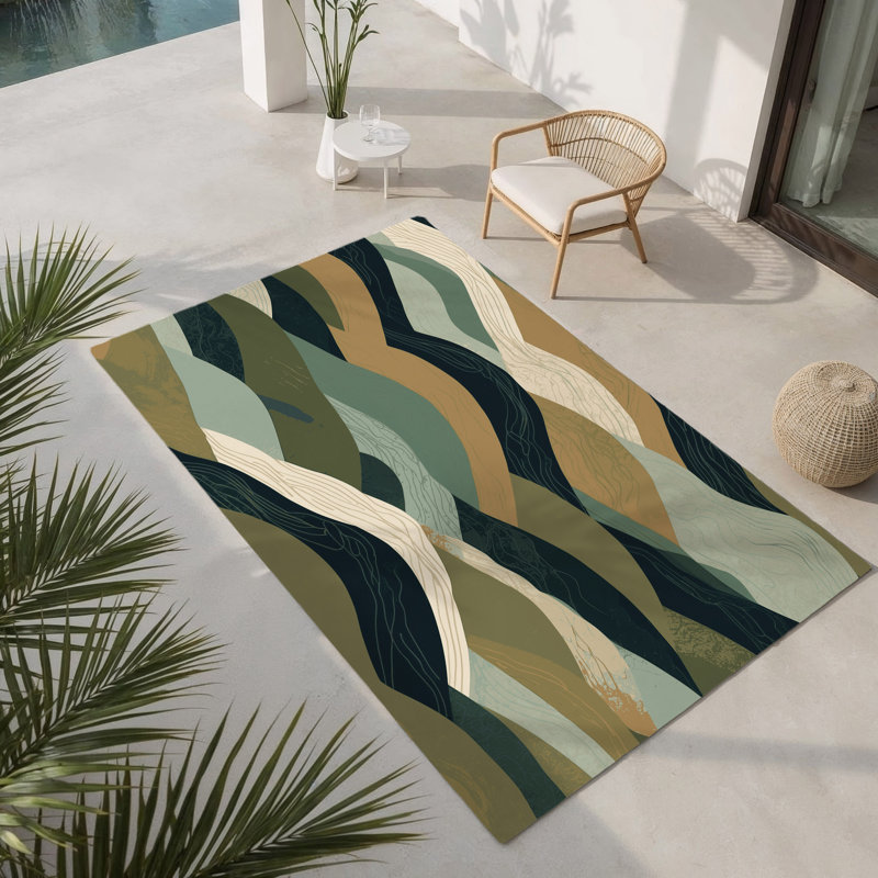 Tapis intérieur et extérieur Celestial Streams, Rectangulaire 3 pi x 5 pi