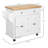 Kitchen Island On Wheels With Rubberwood Top, Spice Rack, Towel Rack, And Drawers For Enhanced Storage And Mobility-1883486416