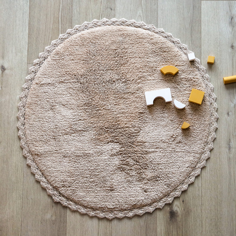 Suazo Round 110 cm x 110 cm Cotton Hand Woven Area Rug