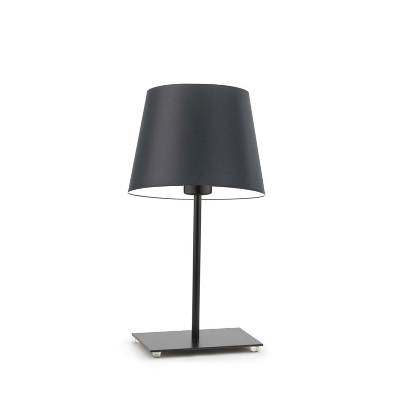 Asaun Metal Table Lamp, Black, Black