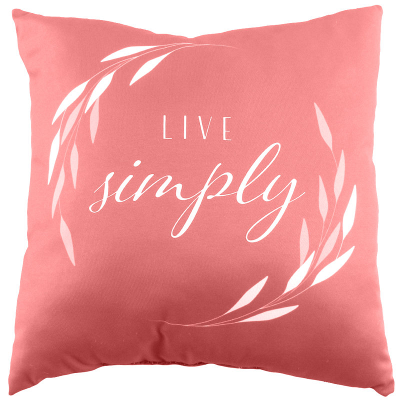  Housse de coussin carré et insert, Rose