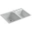 Executive Chef™ 33" L x 22" W Undermount Kitchen Sink with 4 Oversize Faucet Holes-1742879