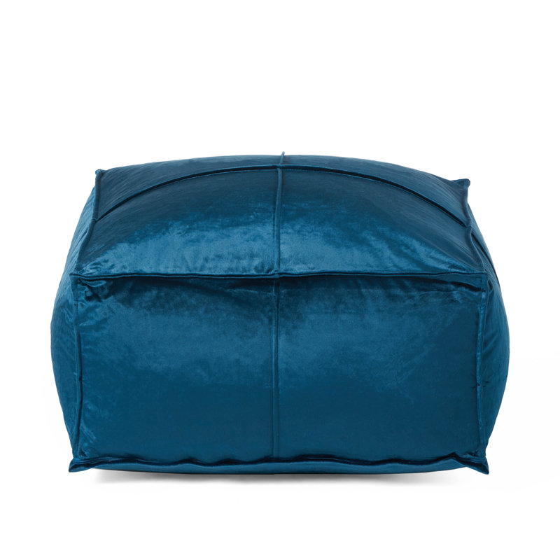 Mariya Velvet Pouf, Cobalt