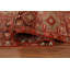Tapis géométrique rouge rétro 10 x 13