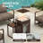 Outdoor Aluminum Patio Furniture Set, 5-Seats Patio Conversation Sofa Set with 45,000 BTU Fire Pit Table -266519451-266519448