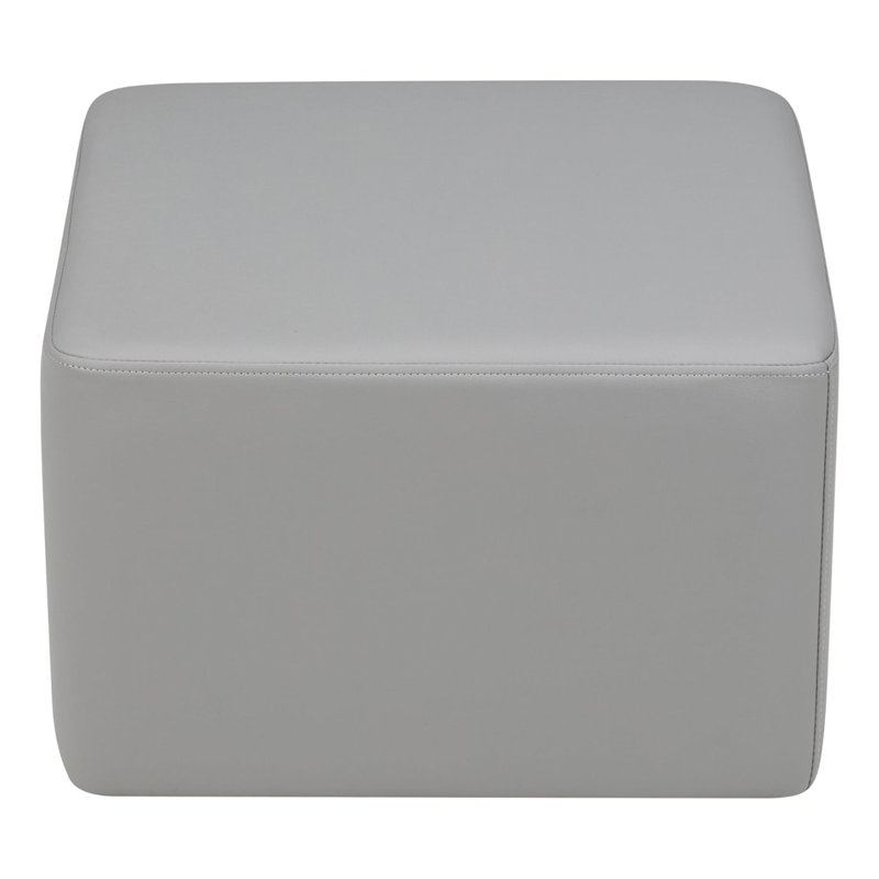 Pro Series Upholstered Square Ottoman 12" Height, Gray