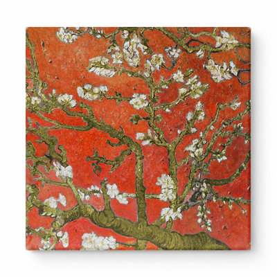 Fleurs d'amandier (1890) - art mural carré sur toile