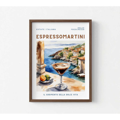Espresso Martini Italy Poster – Modern Cocktail Art Print