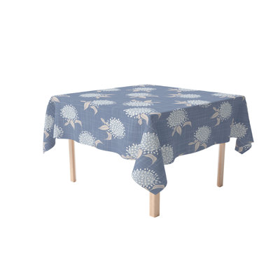 Square Tablecloth, 100% Cotton, 52X52", Country Floral Design