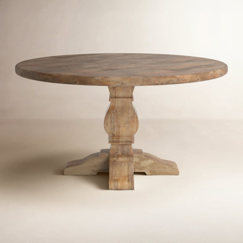 Lyons Round Solid Wood Dining Table, 60" W x 60" L