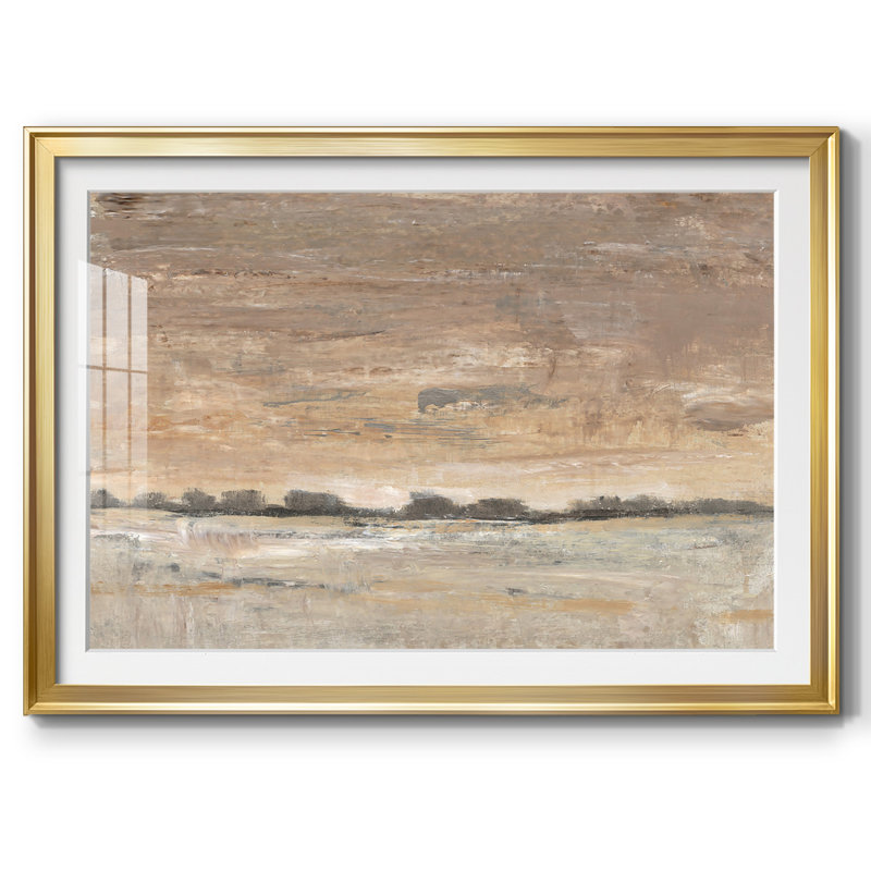 «Early Evening Light I», reproduction d'art sur papier, Or, H 30 po x l 44 po x P 1,5 po