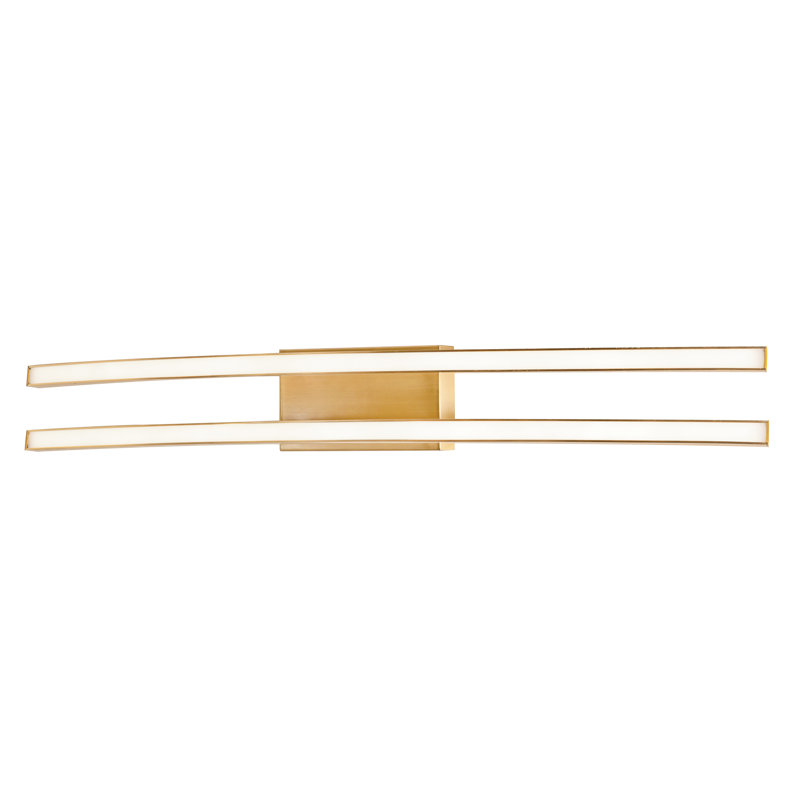 Zarren 2 - Light Dimmable LED Vanity Light, Satin Brass