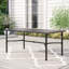 Rectangular Metal Outdoor Dining Table With Umbrella Hole , 67'' in. W 38'' in. D