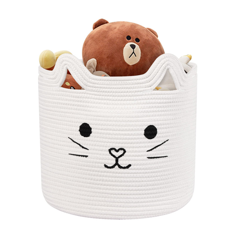 Red Barrel Studio® Fabric Decorative Basket, Cat