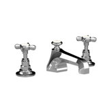 Classic Cross Handle Widespread Bathroom Faucet with Pop-Up Waste