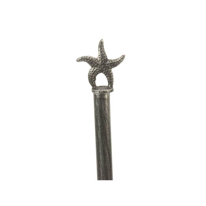Porte-essuie-tout autoportant en fonte Starfish, Argent antique